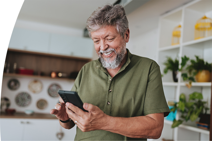 A man on his smartphone